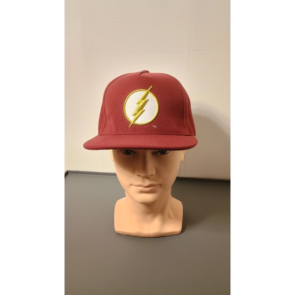 DC Comics The Flash Snapback Hat Mens OSFM Red Excellent Lightning Bolt Logo